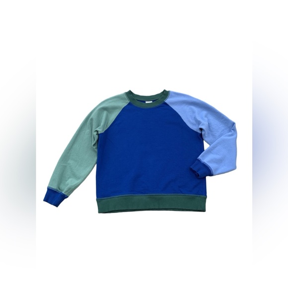 Hanna Andersson Other - Hanna Andersson Size 140, 10, French Terry Blue Colorblock Sweatshirt